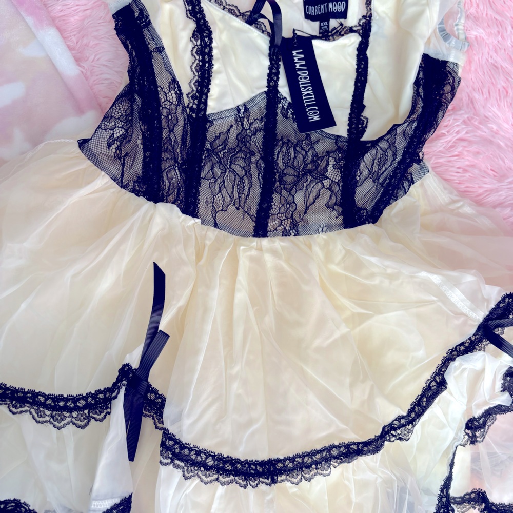 Ruffle lace babydoll dress XXL